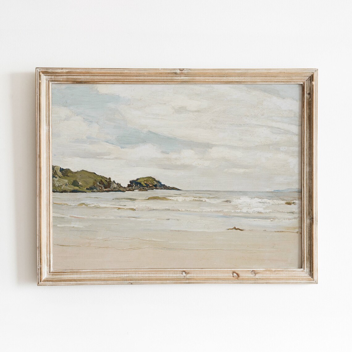 Scottish Beach Vintage Minimal Coast Art Print