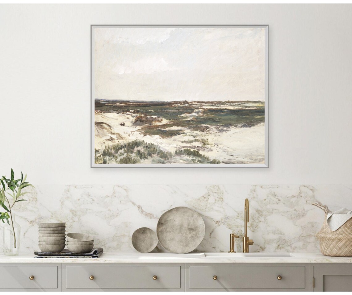 Dunes At Camiers Vintage Coastal Sand Landscape Art Print - Image 4