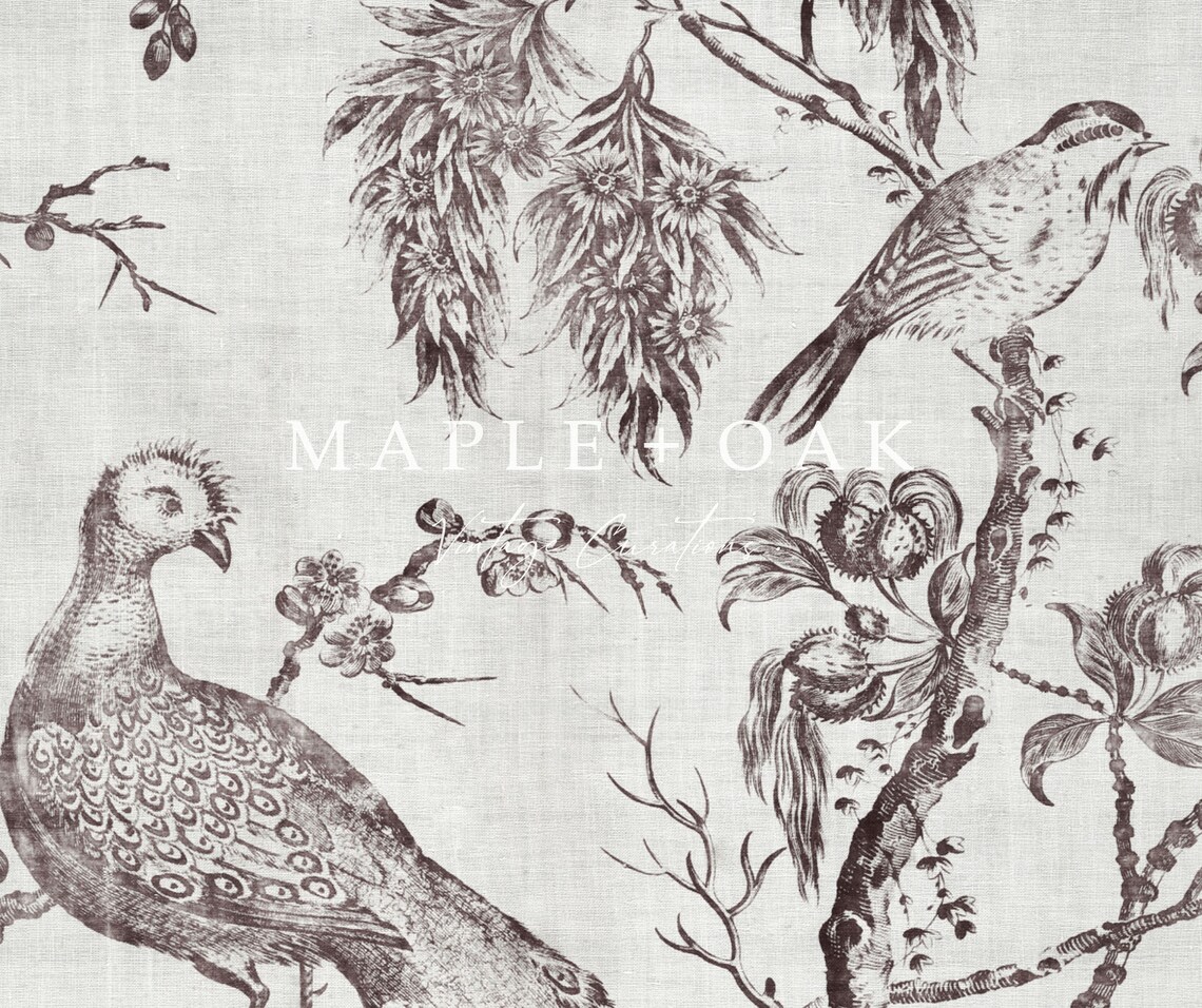 Bird Textile Vintage Art Print, Peacock Pheasant - Image 2