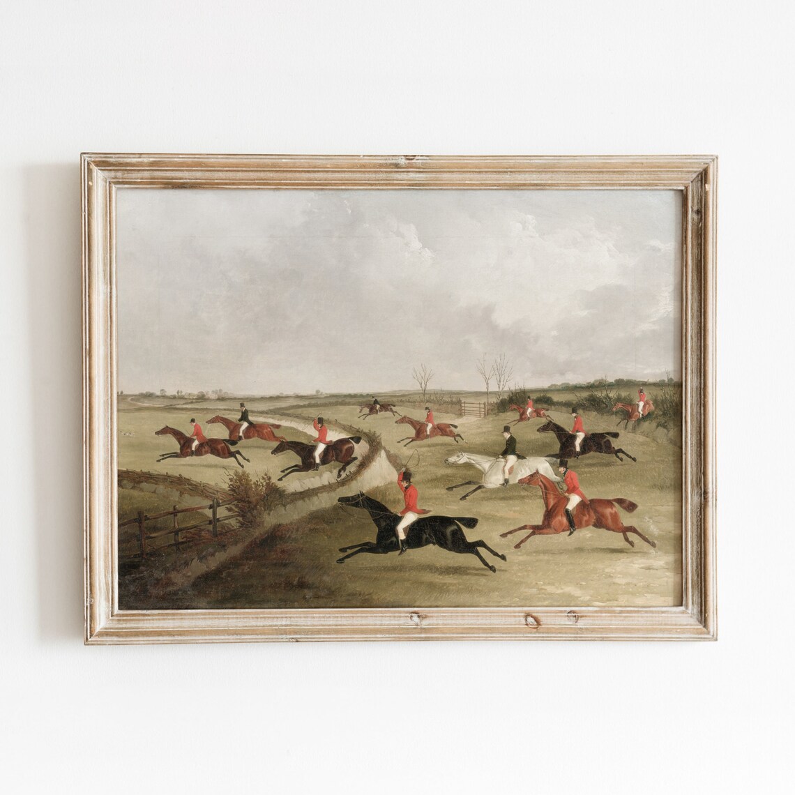 The Chase Vintage Riders On Horseback Art Print
