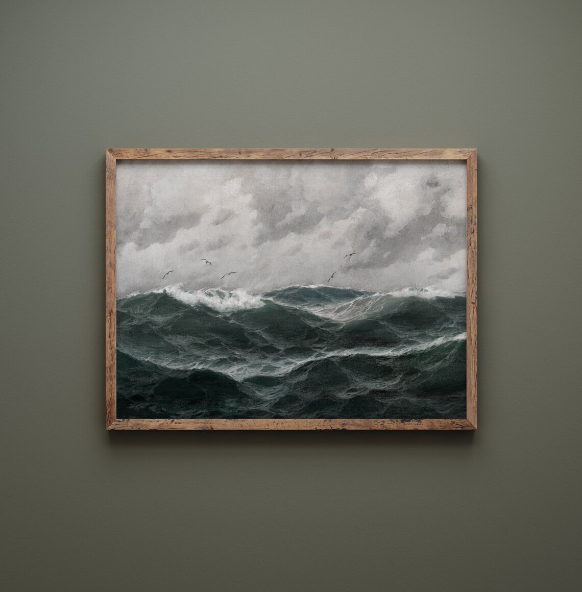 Maritime Vintage Ocean Seascape Wave Art Print - Image 4