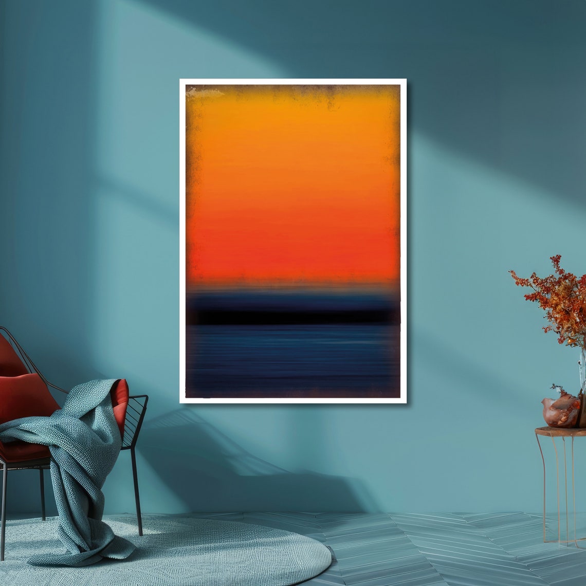 Sunset Serenity Rothko Inspired Abstract Ready To Hang Art - Image 6