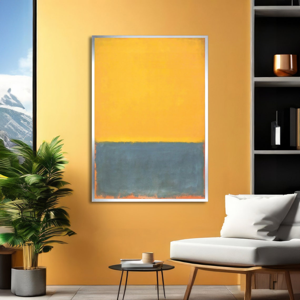 Golden Sunrise Rothko Inspired Abstract Ready To Hang Art - Image 2