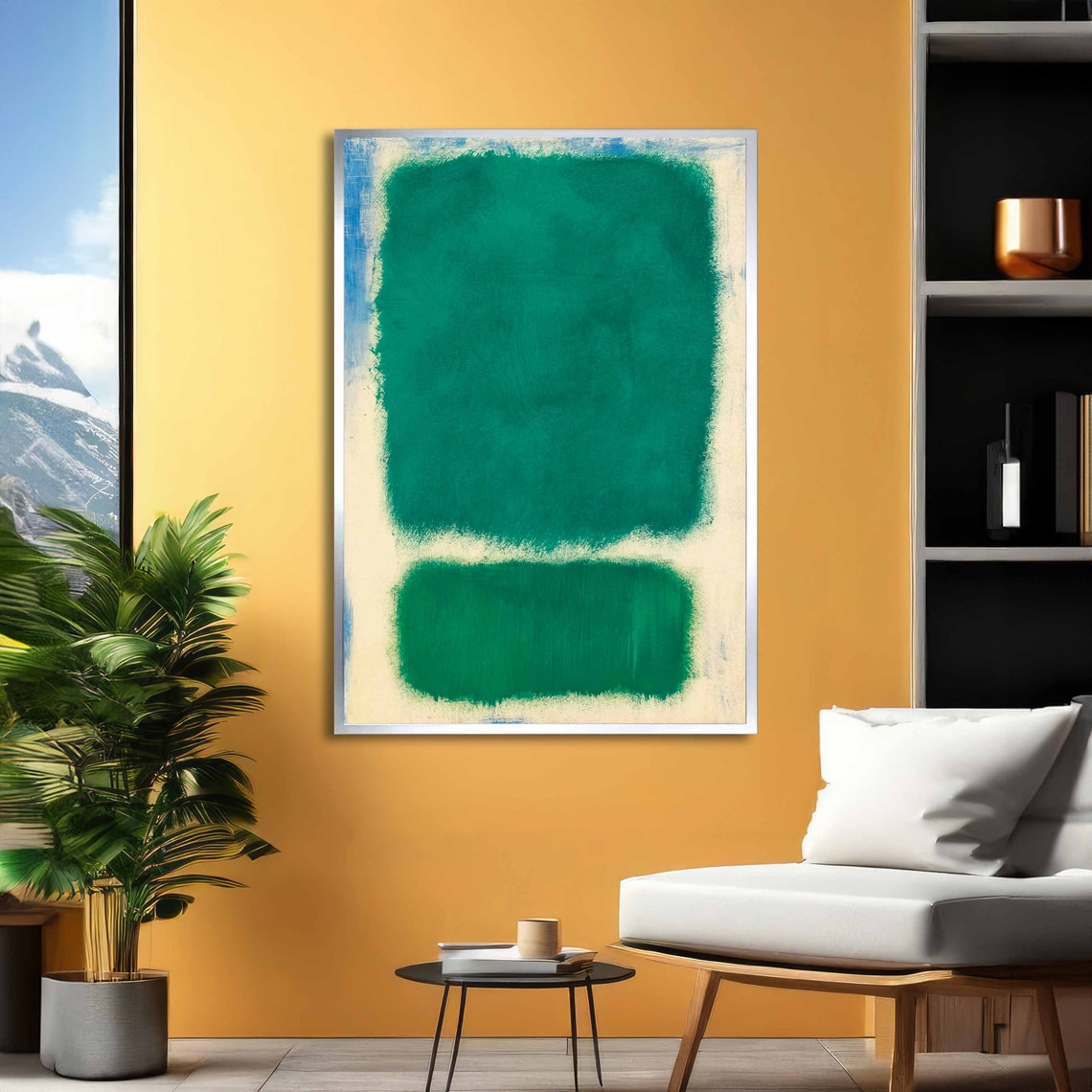 Emerald Green Rothko-Style Color Field Abstract Minimalist Poster - Image 2