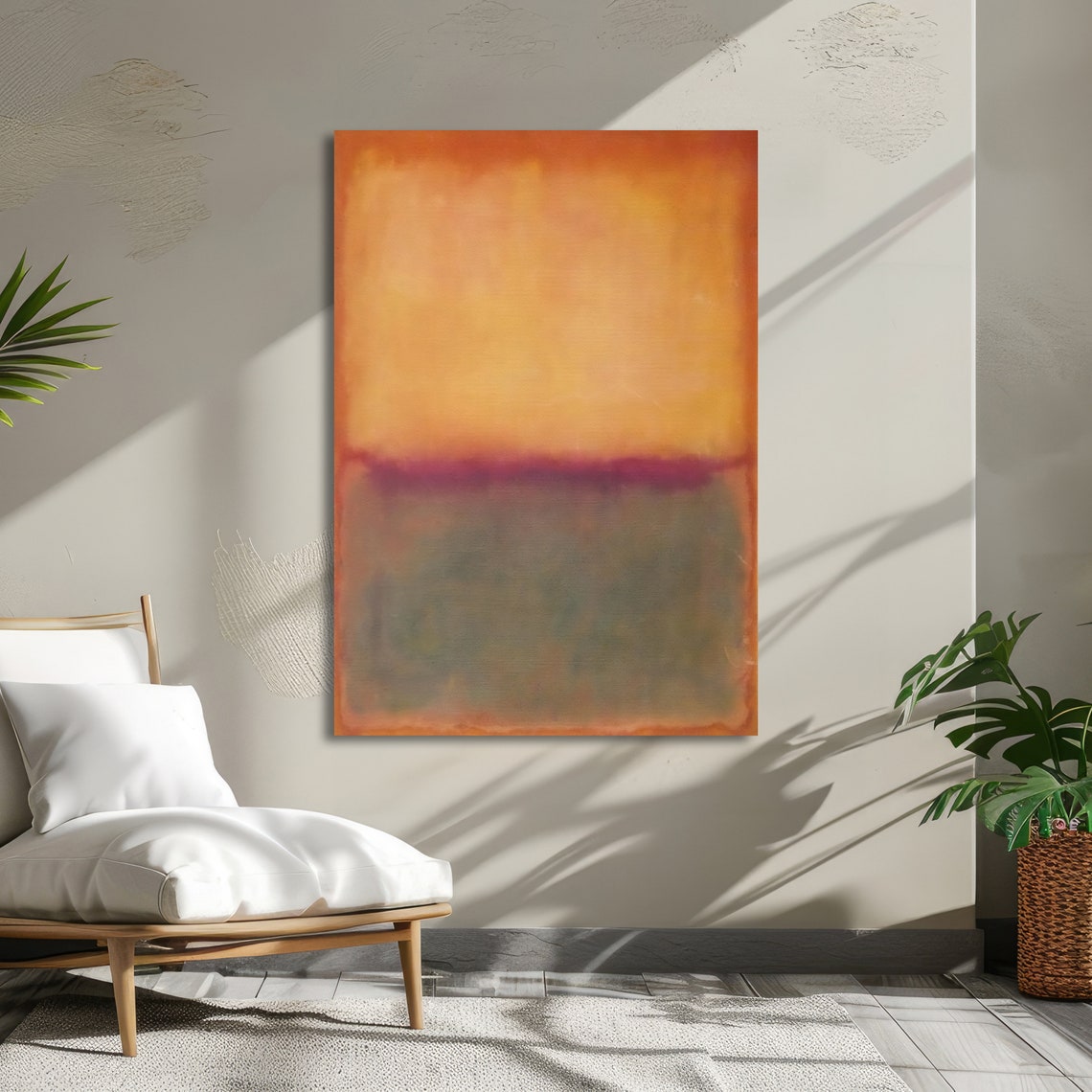 Sunset Serenity Abstract Rothko Inspired Art Tranquil Wall Decor Ready To Hang - Image 5