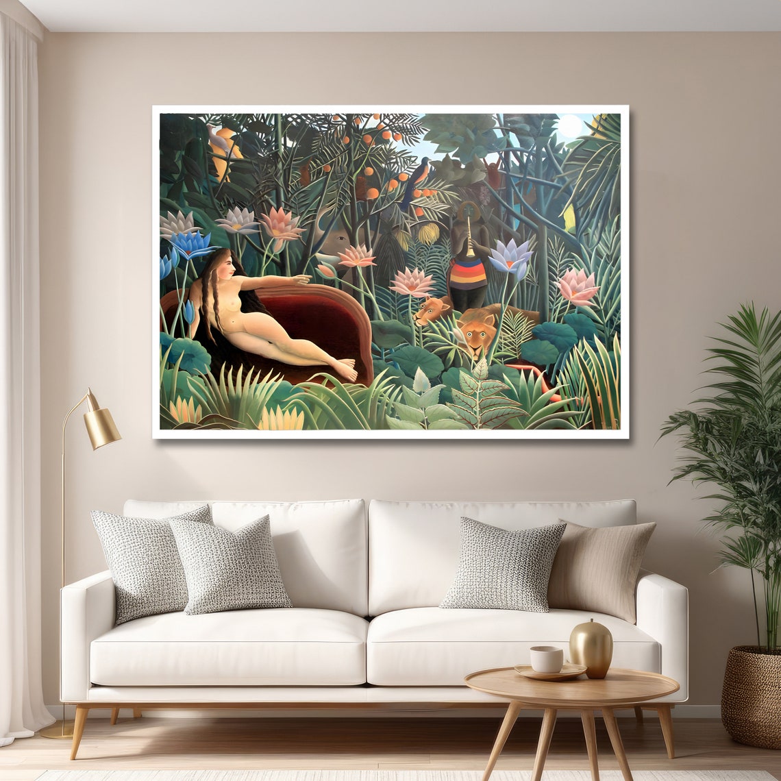 Dream In The Jungle Rousseau Inspired Art Bold Abstract Print Modern Wall Art Ready To Hang Decoration - Image 6