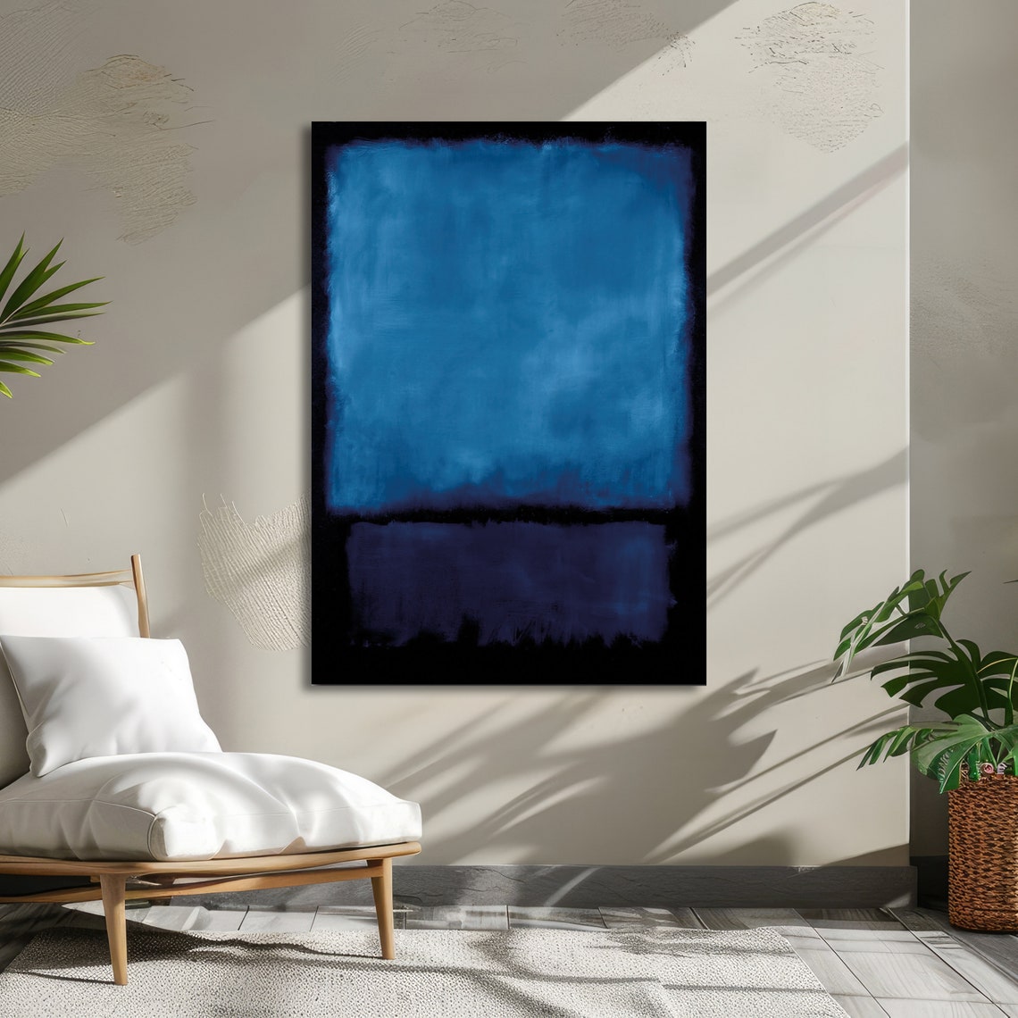 Deep Ocean Blue Rothko-Inspired Gradient Color Field Art Poster - Image 5