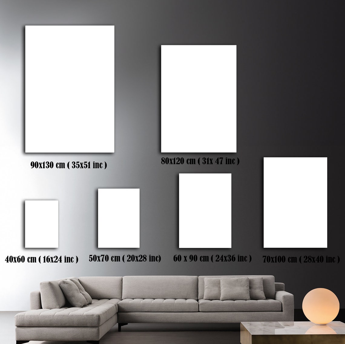 Deep Plum and Black Abstract Poster with Rothko Style Color Blocks - Image 2