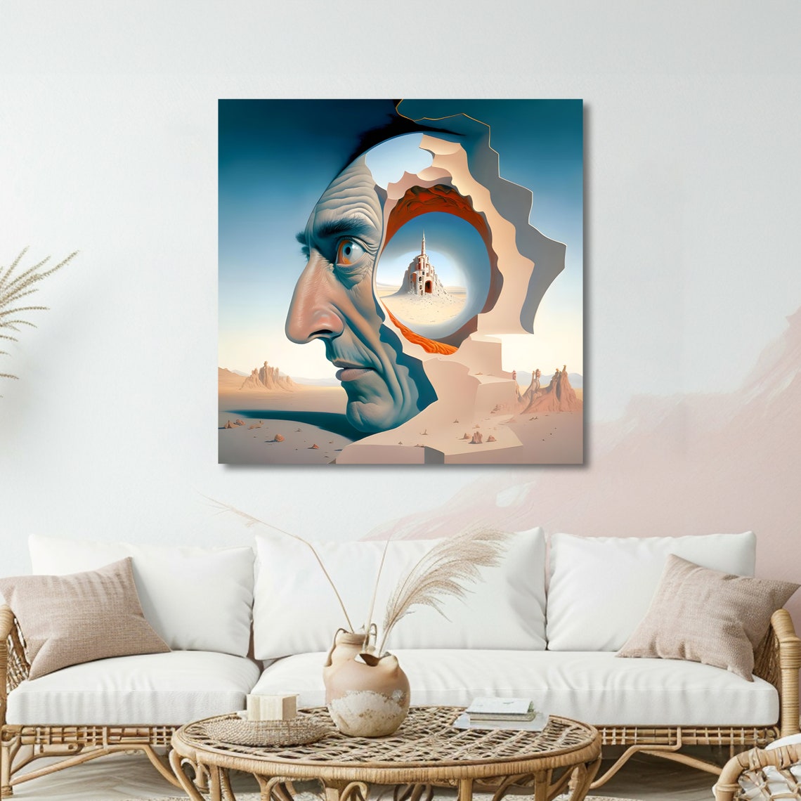 Surreal Desert Rock Face Castle Portal Fantasy Dreams Poster - Image 5