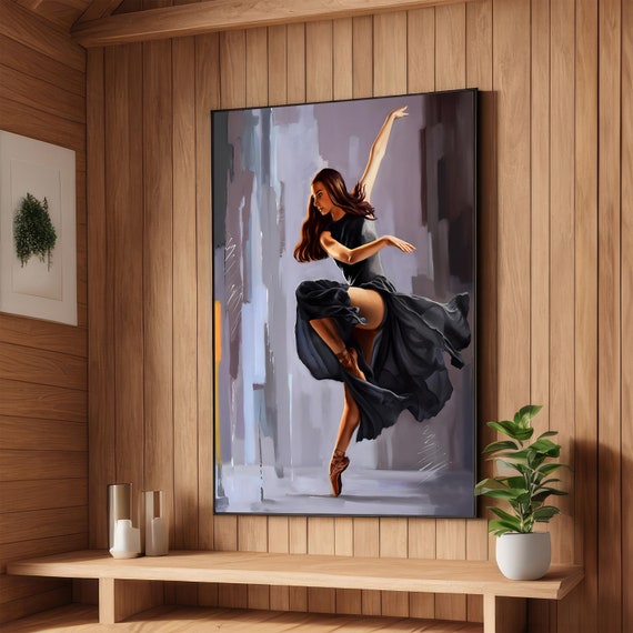 Graceful Ballet Dancer Art Elegant Dance Wall Decor Ballerina Poster Wall Art Design Ready To Hang Decoration