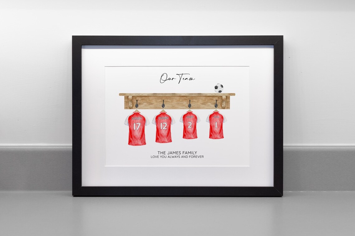 Daddys Dream Team Football Family Art Print - Image 5