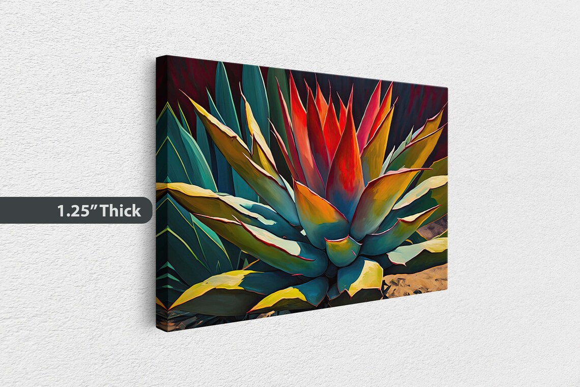 Agave Cactus Modern Art Print, Contemporary Decor - Image 3