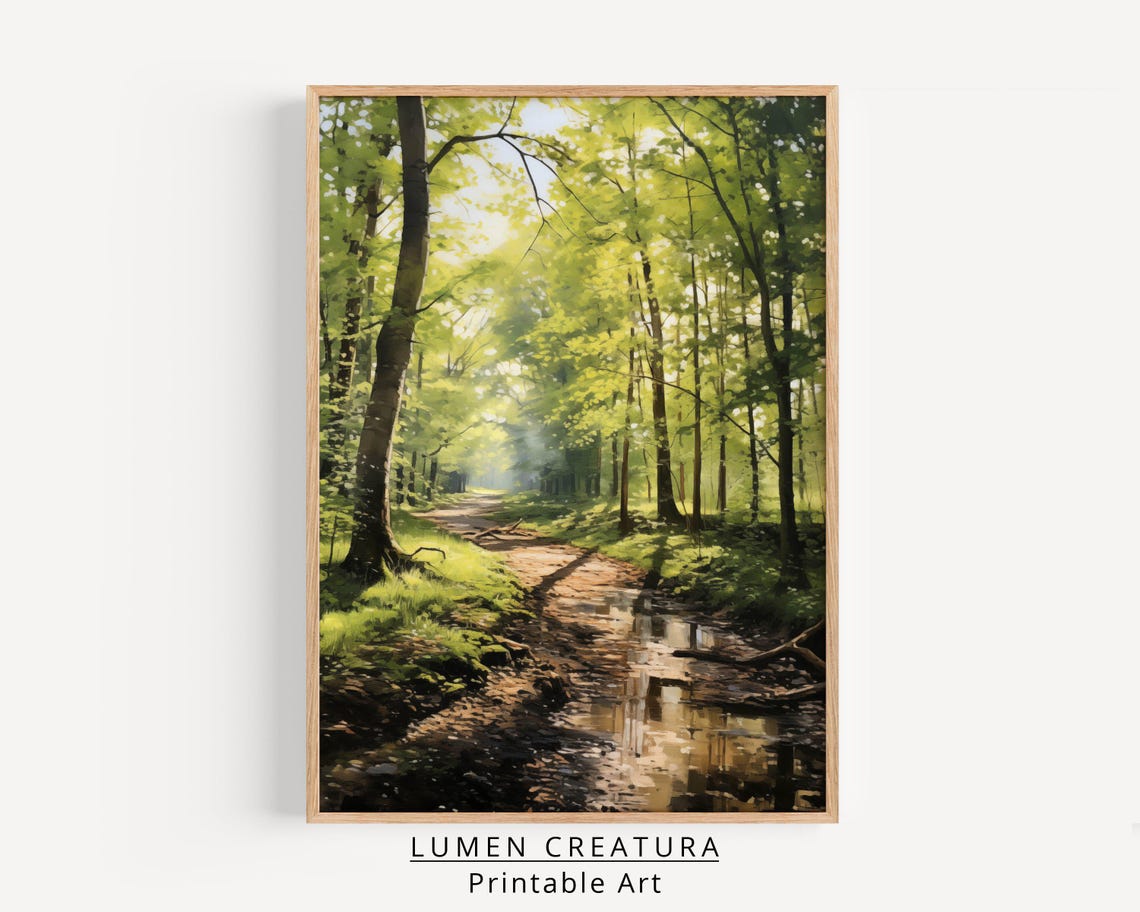 Trees Art Decor Farmhouse Print Vintage Art Print French Countryside Wall Art - Image 4