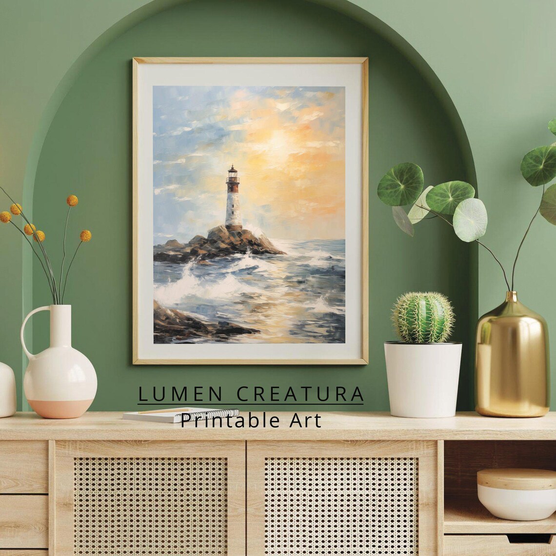 Coastal Neutral Vintage Sailboat Beach Landscape - Image 3
