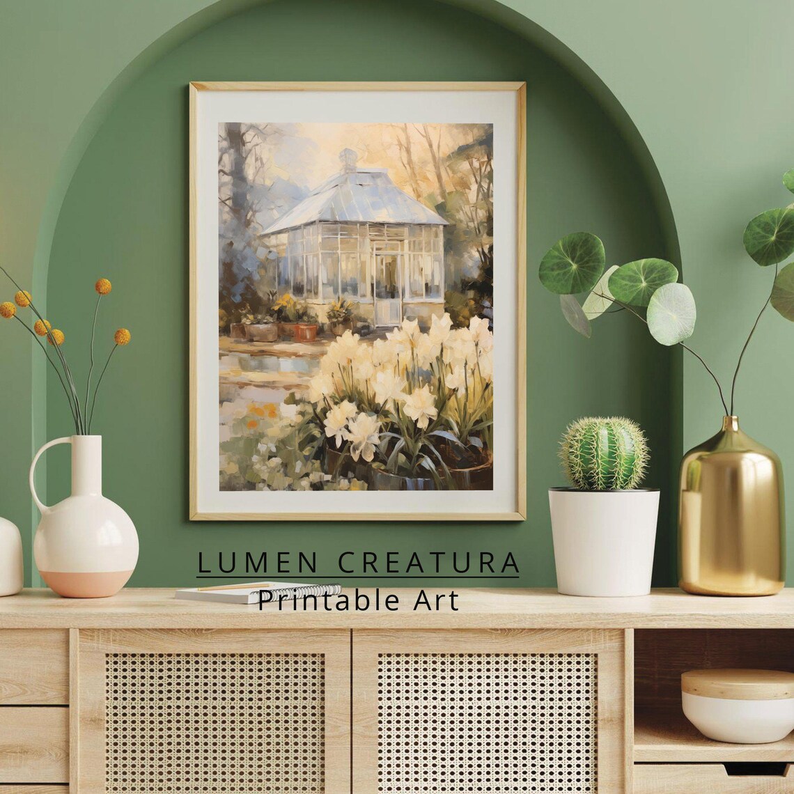 Spring Flower Painting, Cottagecore Farmhouse Decor - Image 2
