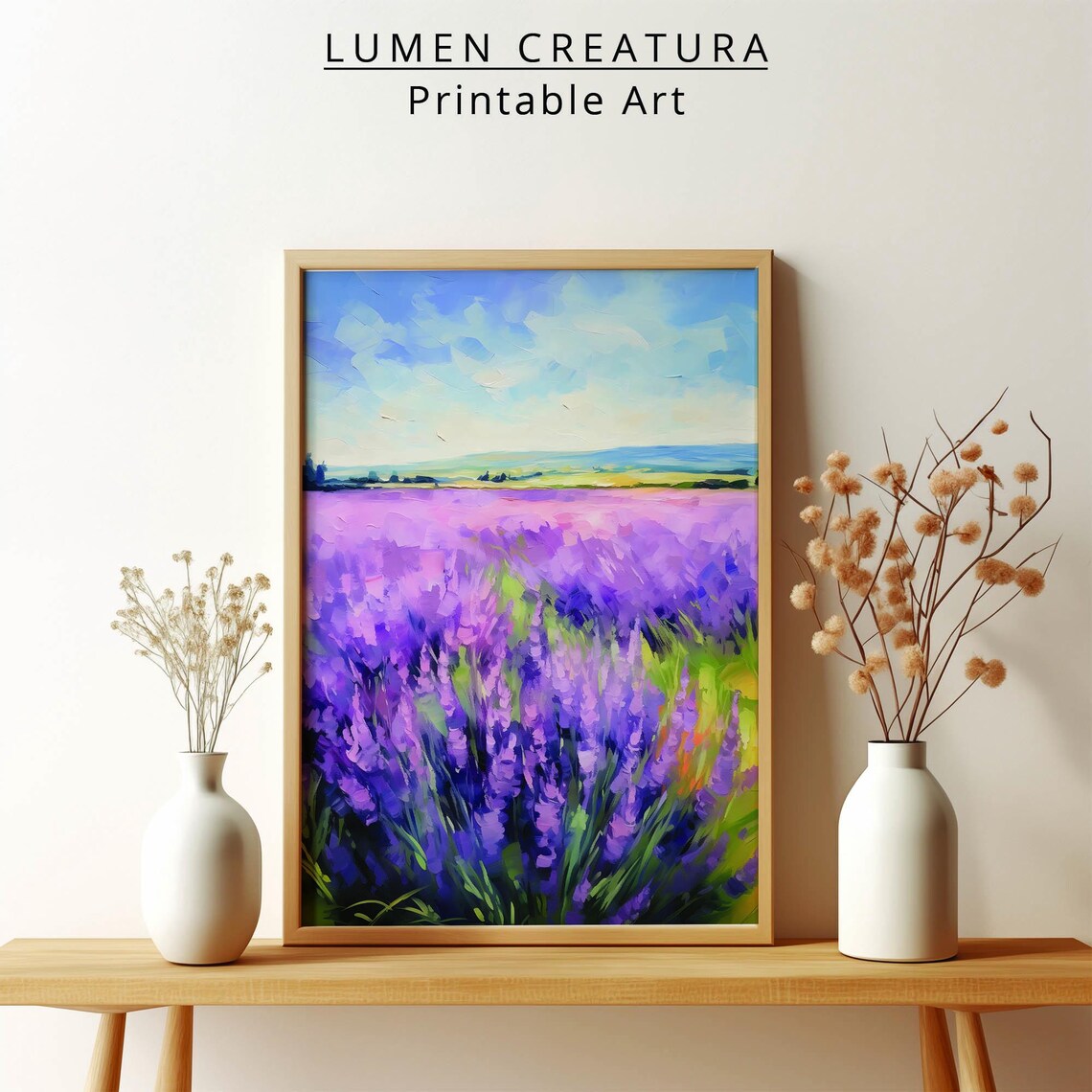 Lavender Fields In Full Bloom, Floral Art Print - Image 2