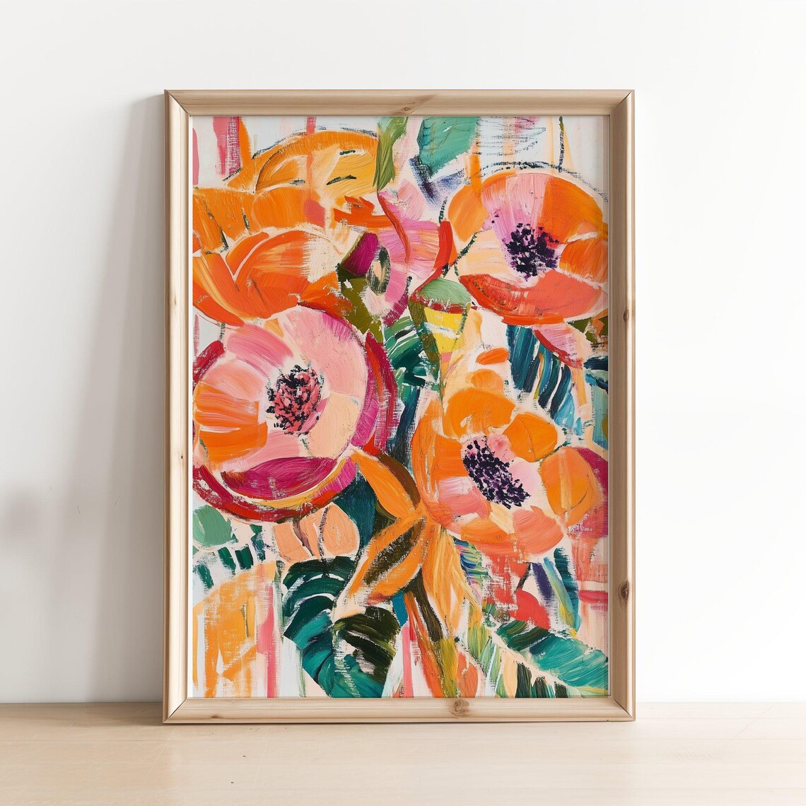 Vintage Abstract Botanical Floral Bouquet Art Print