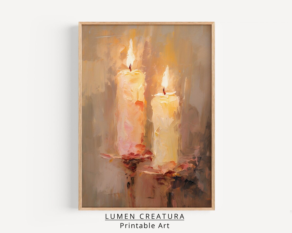 Candles Valentine’s Day Art, Romantic Decor