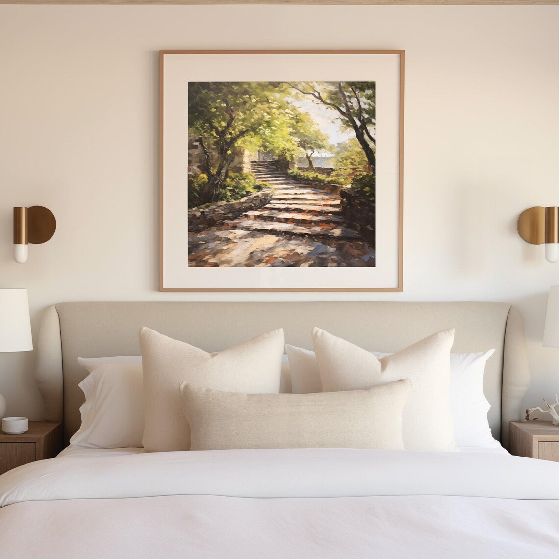 Cobblestone Farmhouse Vintage French Countryside Art Print - Image 3