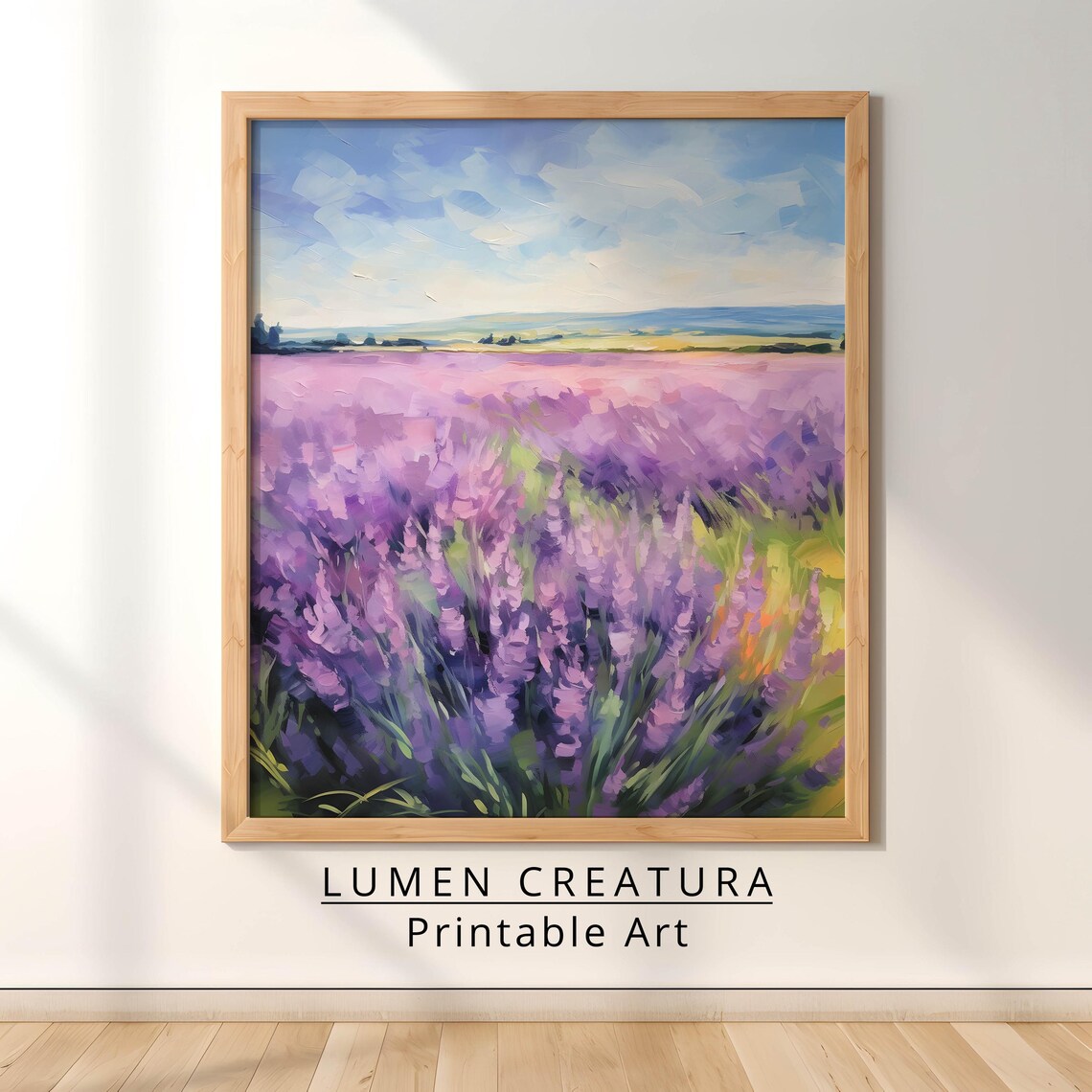 Lavender Fields In Full Bloom, Floral Art Print