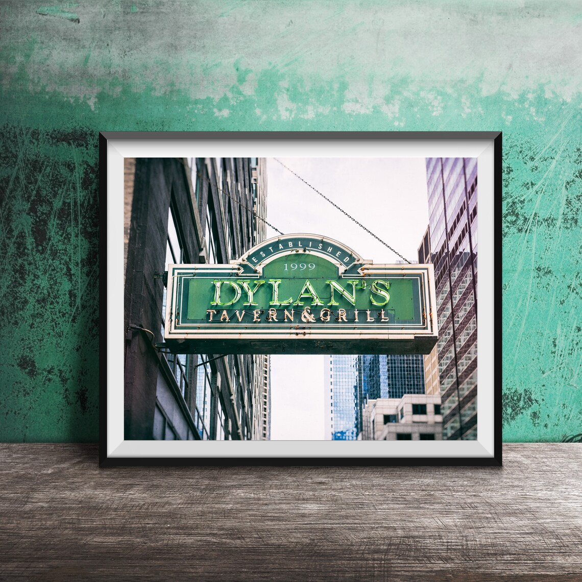 Dylans Tavern Chicago Bar Sign, Downtown Chicago Loop