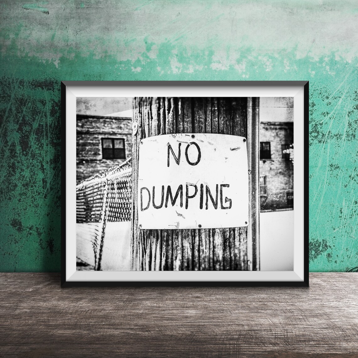No Dumping Bathroom Sign, Funny Toilet Art Print - Image 2