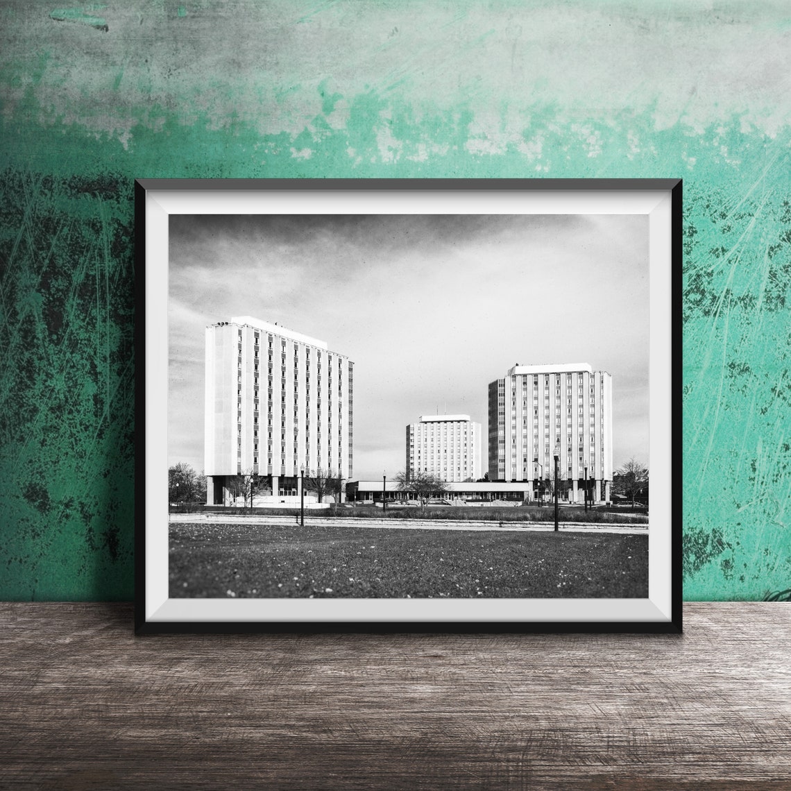 Northern Illinois University Grant Towers Dorm Photography Poster - Image 2