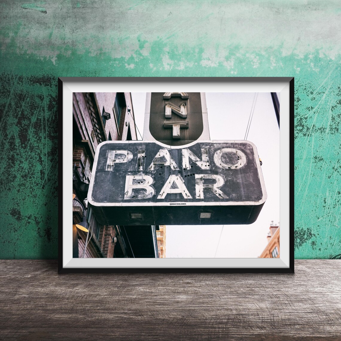 Piano Bar Photography Art Print, Music Room Decor