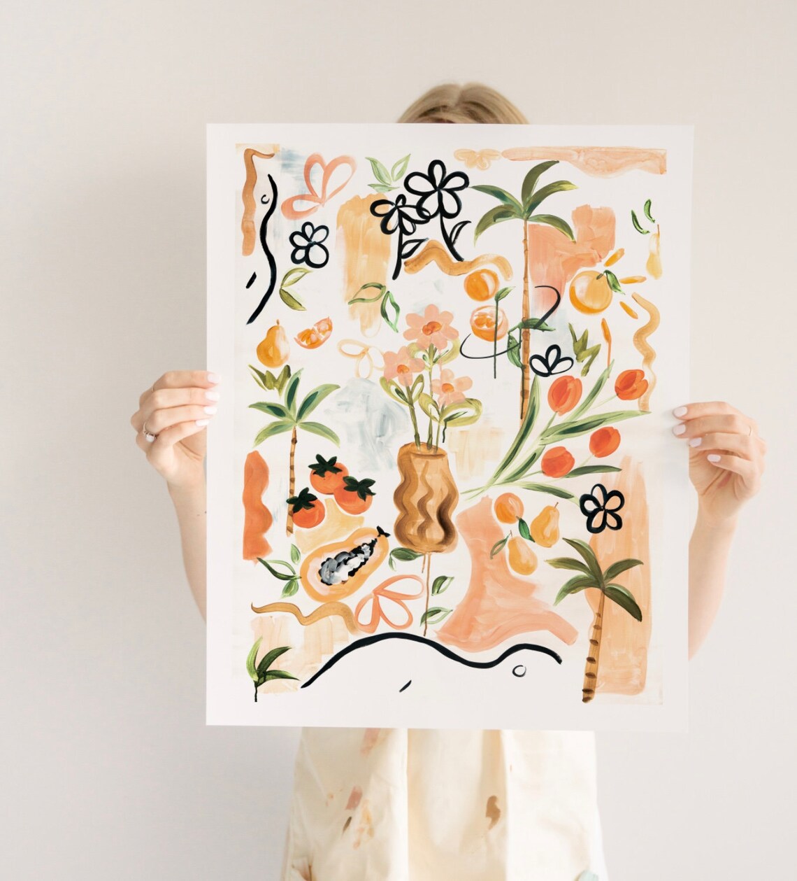 Fruit Of The Sun Art Print, Summer Abstract Painting - Image 3