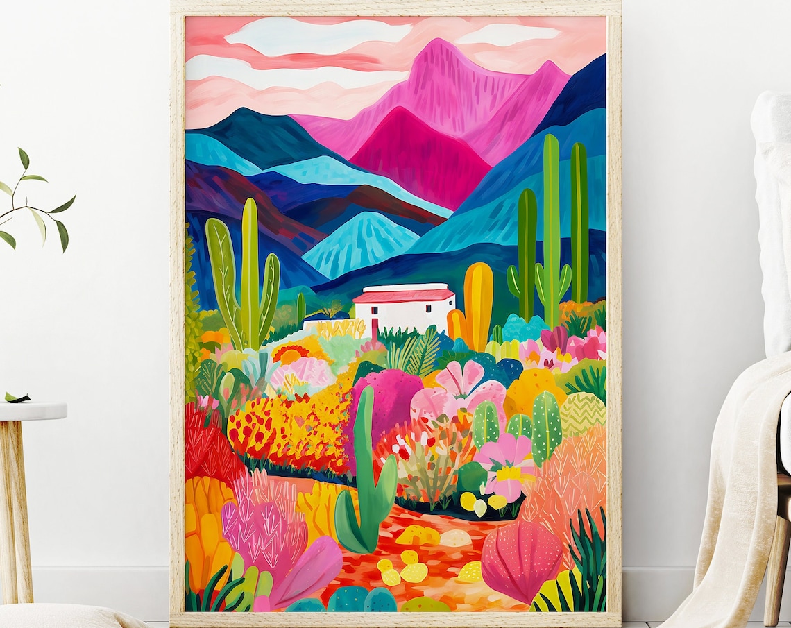 Arizona Desert Travel Poster, Saguaro National Park