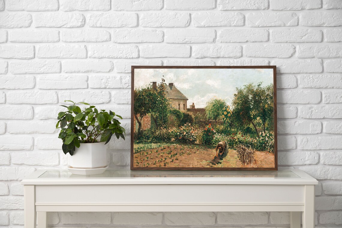 Vintage Farmhouse Garden Painting, Spring Art Print - Image 2