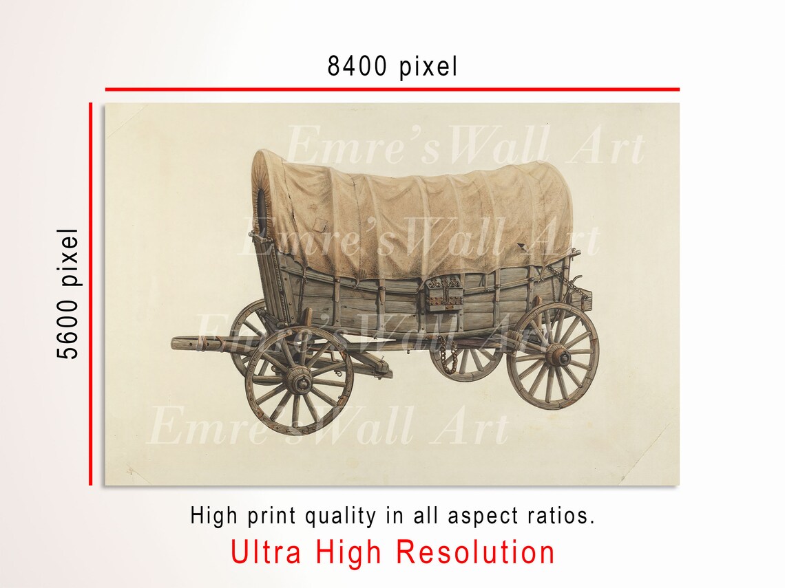 Conestoga Wagon Vintage Country Wall Art Print - Image 3