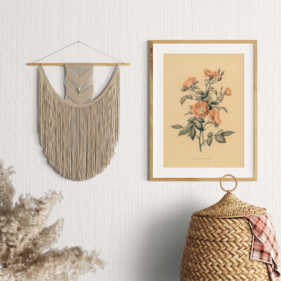 Vintage Botanical Rose Drawing Art Print - Image 2
