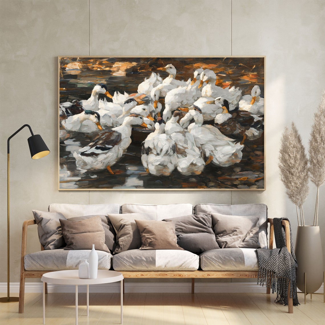 Duck Art Print Farm Animal Nursery Vintage Country Painting Duck Painting Farm Animal Print Vintage Farmhouse Painting Art - Image 2