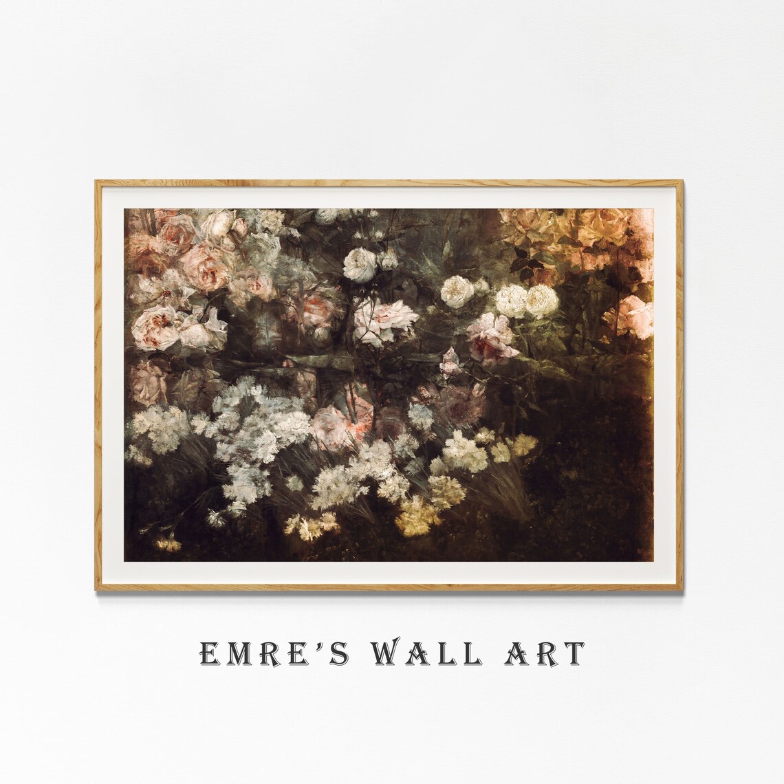 Vintage Roses Oil Painting Floral Art Print - Image 4