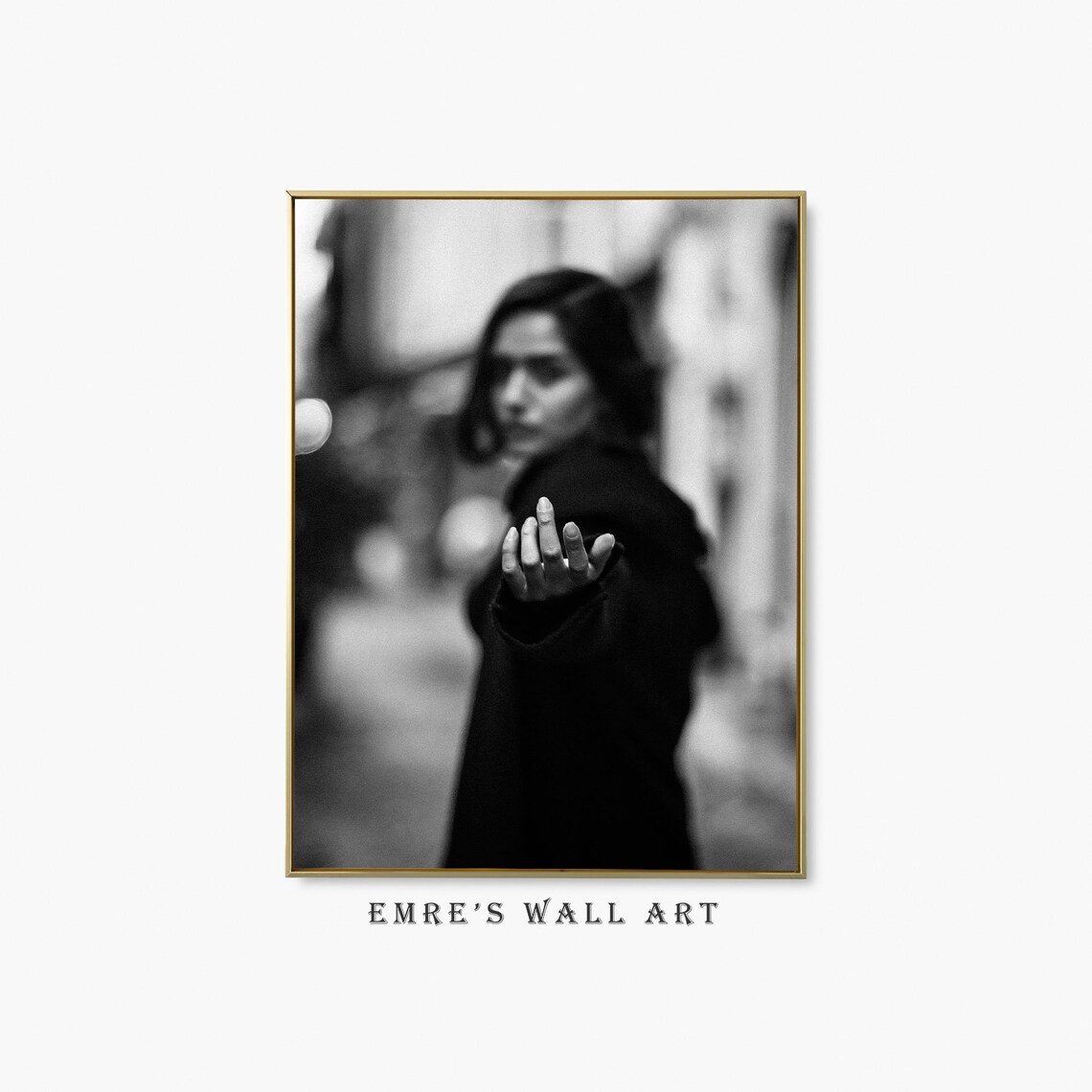 Black And White Portrait Photo Decor, Monochrome Art Print