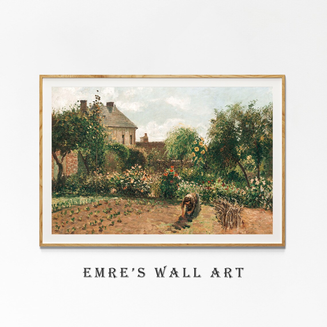 Vintage Farmhouse Garden Painting, Spring Art Print - Image 4