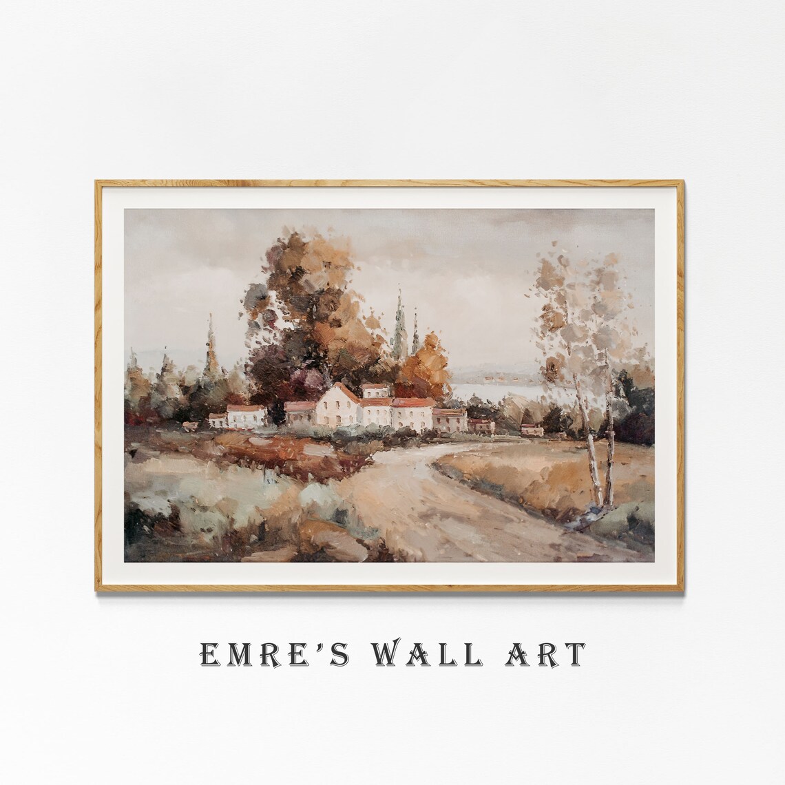 Vintage Italy Landscape Art Print, Antique Farmhouse - Image 4