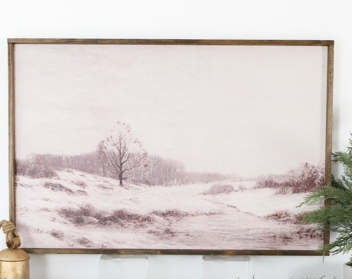 Snowy Forest Christmas Winter Forest Wall Art