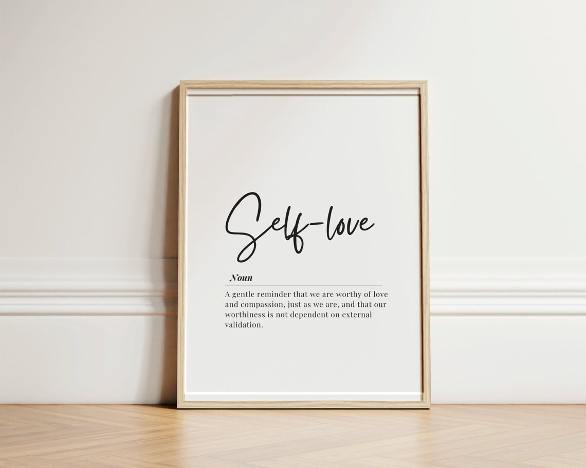 Selflove Reminder Print Inspirational Quote Wall Art Minimalist Home Decor Poster Instant Modern Typography