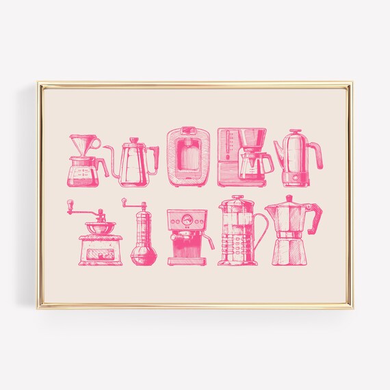 Coffee Wall Art, Coffee Bar Decor Poster