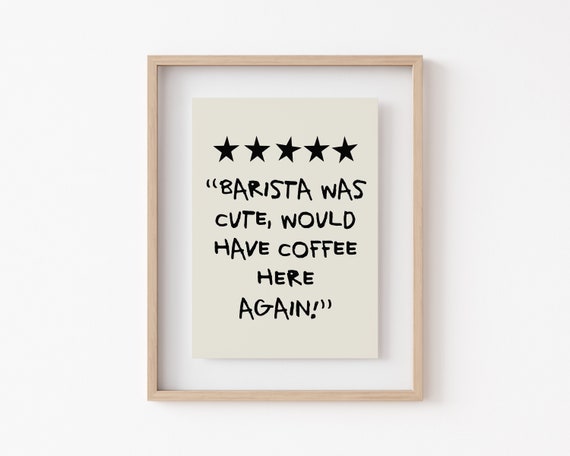 Coffee Bar Print, Coffee Lover Gift Kitchen Art