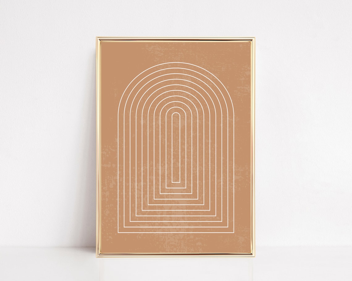 Mid-Century Modern Geometric Art Print