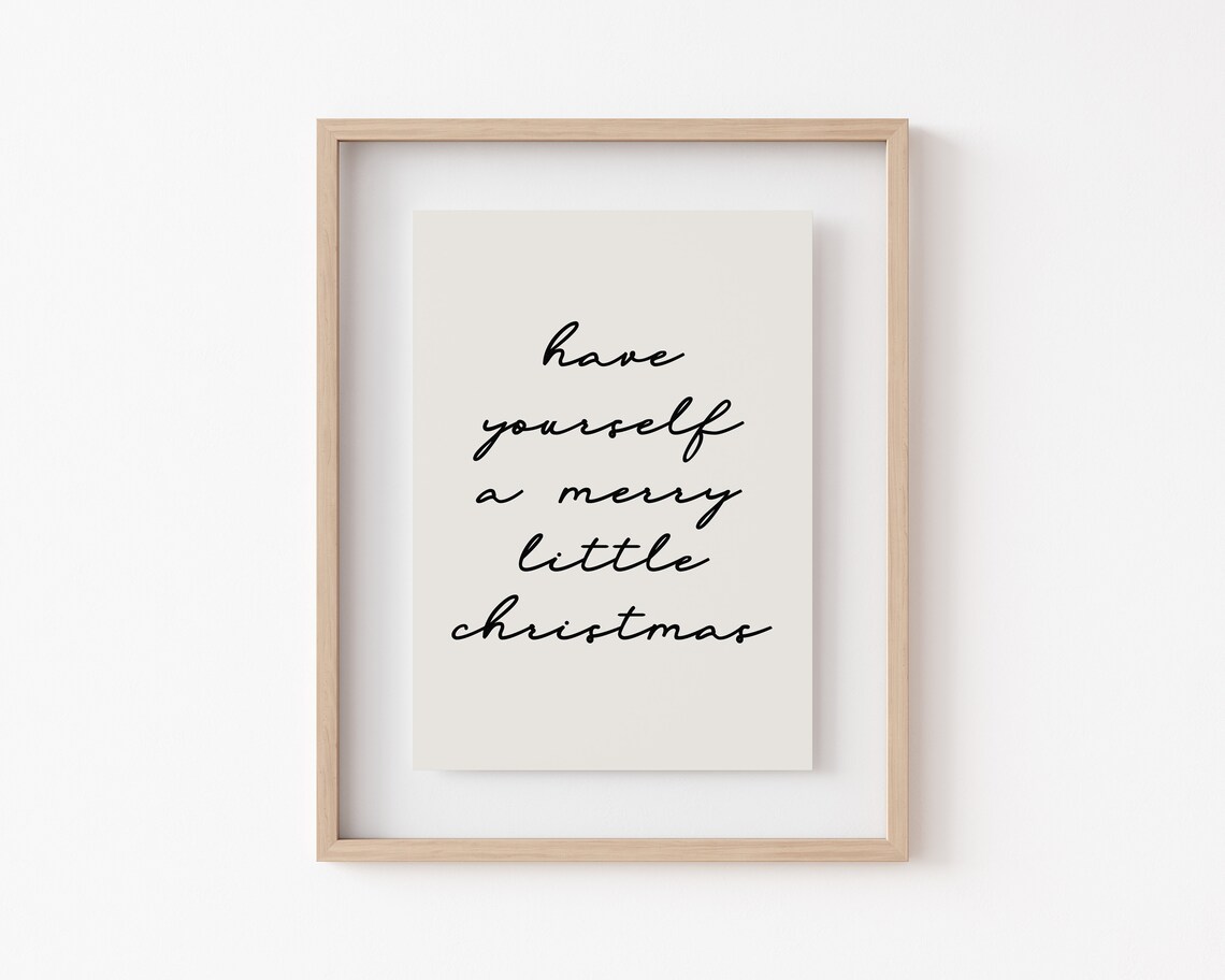 Neutral Christmas Farmhouse Art Print, Merry Sign - Image 3
