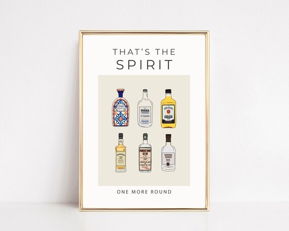Bar Cart Decor Print, Beer & Bar Wall Art