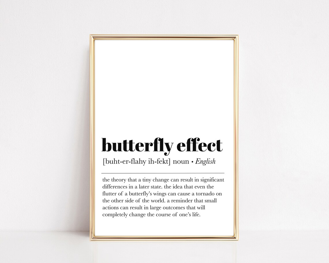 Butterfly Effect Definition Inspirational Wall Art Print - Image 2