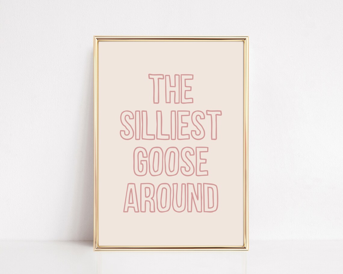 Silly Goose Girls Nursery Decor Art Print