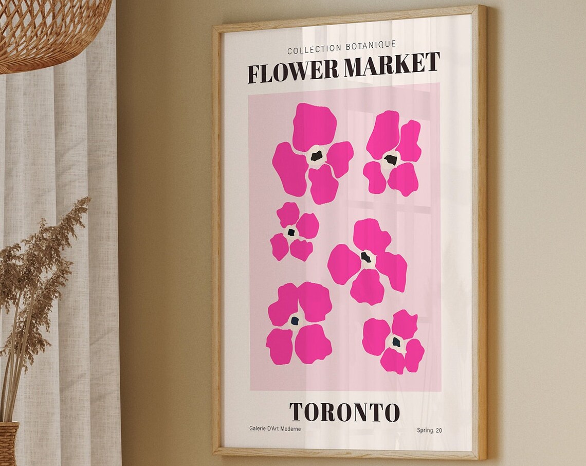 Toronto Flower Market Retro Travel Poster - Image 2