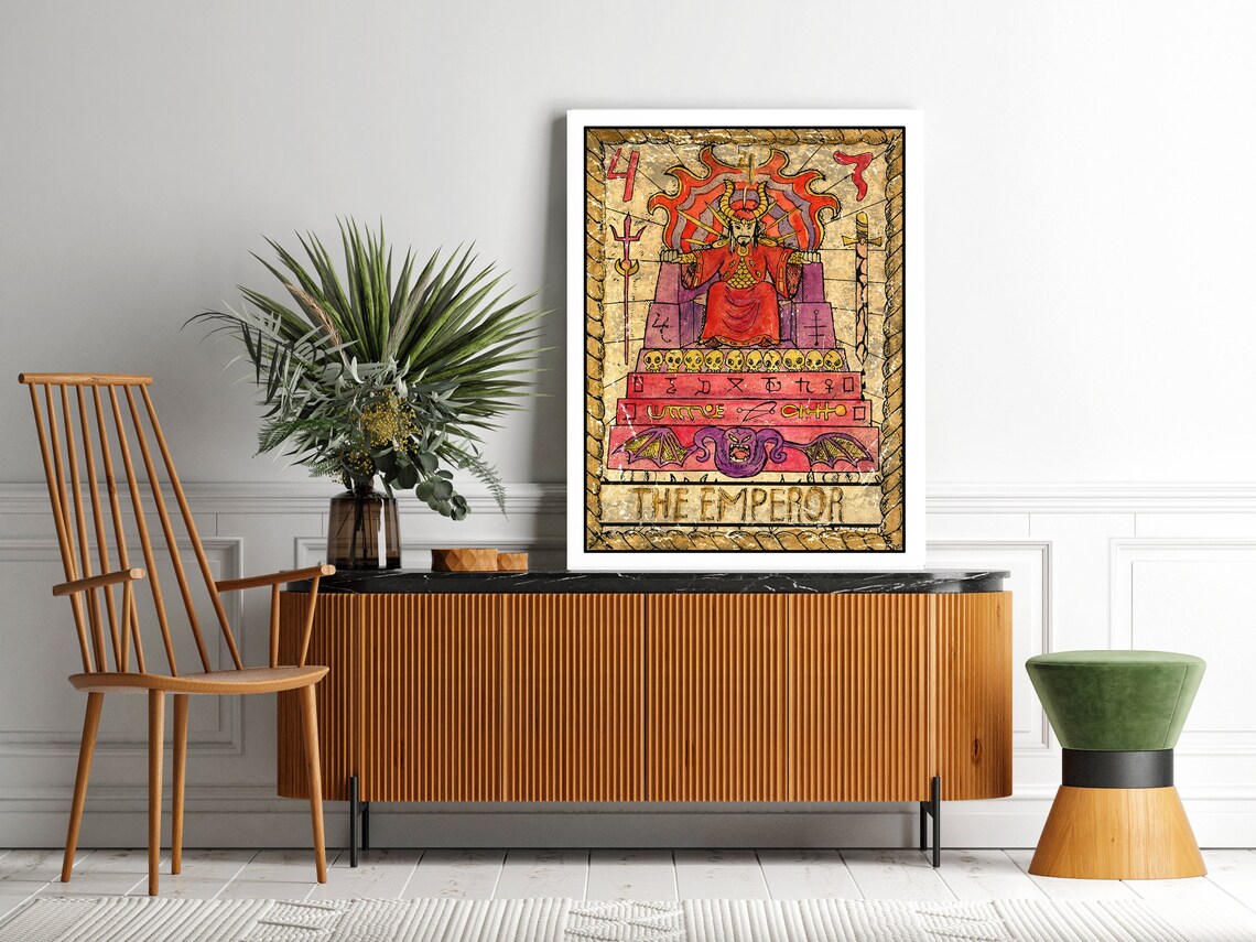 The Emperor Tarot Card Print Wall Art Print Tarot Print Tarot Card Print Tarot Card The Emperor Tarot Card Art Print Tarot Art - Image 2