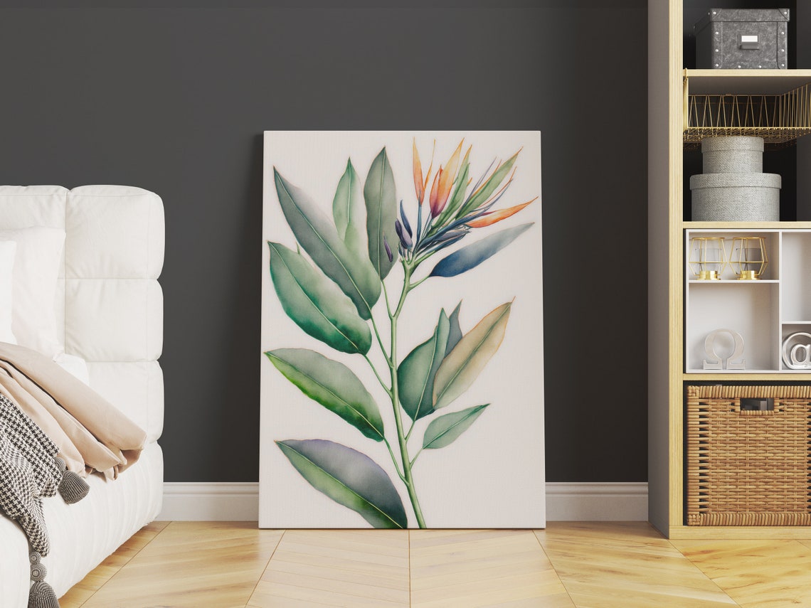 Bird Of Paradise Plant Print Bird Of Paradise Print Bird Of Paradise Flower Prints Flower Art Flower
